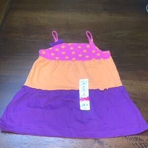 Jumping beans babydoll size 5 pink polka dot tank